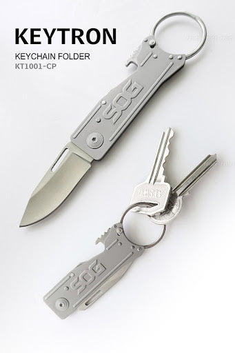 SOG Keytron 1 Folding Knife Fits on Your Keychain, Opens Bottles Too