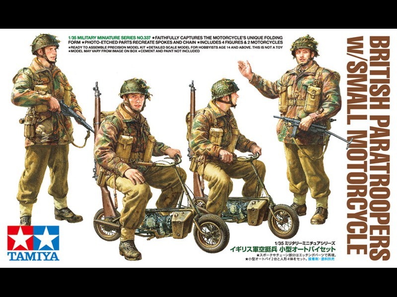 TAMIYA British Paratroopers w/Small Motorcycle
