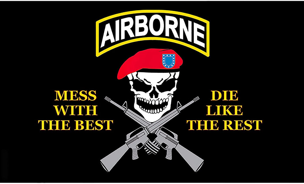 3x5ft Flag - US ARMY Airborne (Mess With The Best, Die Like The Rest)