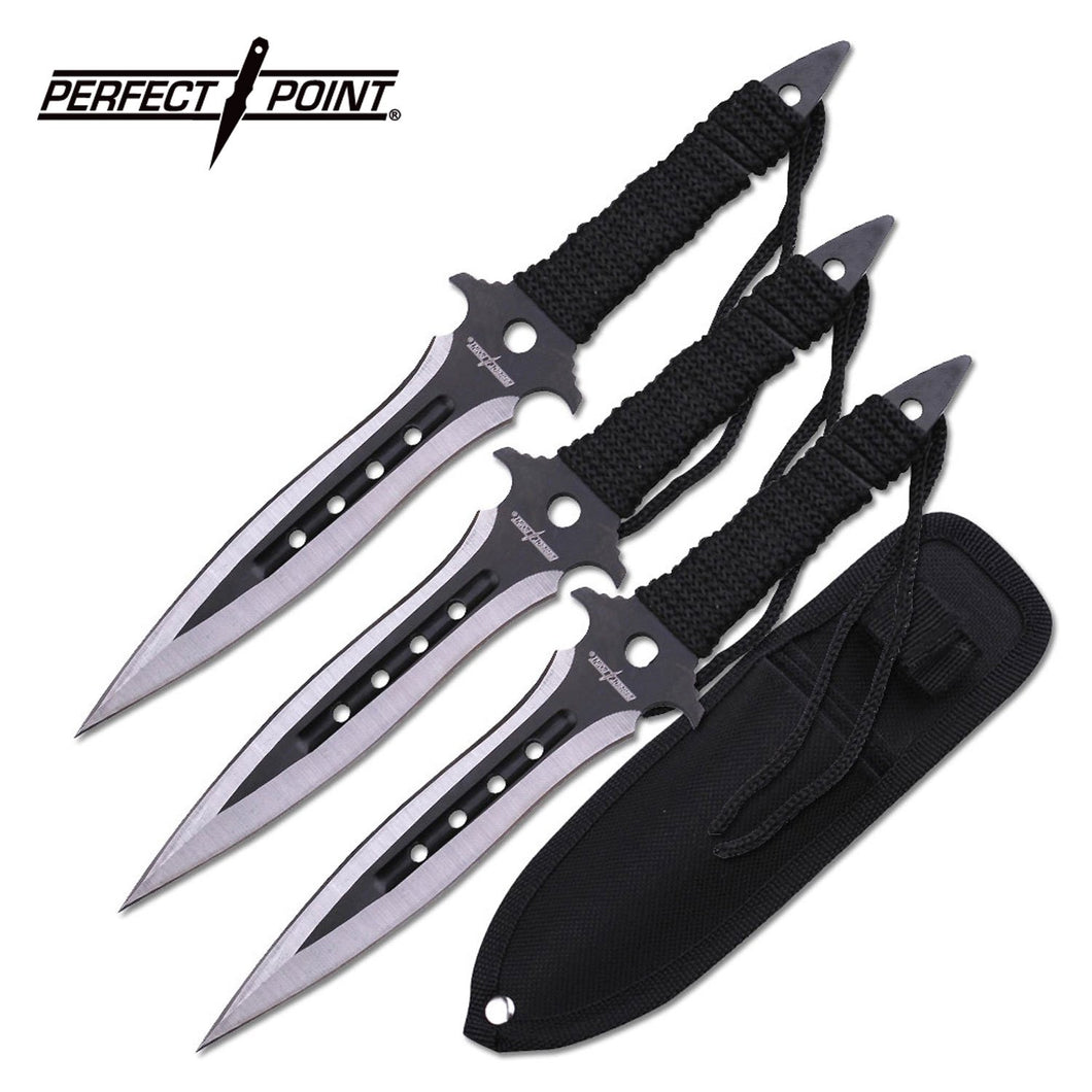 PERFECT POINT 3 Pc Throwing Knife Set