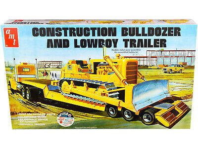 AMT Construction Bulldozer And Lowboy Trailer