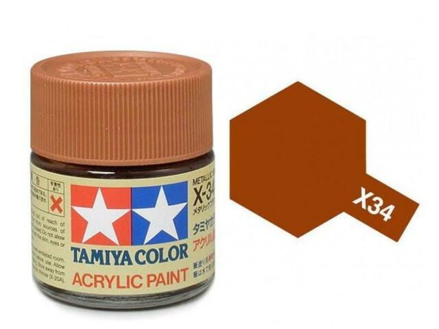 TAMIYA X34 Acrylic Gloss Metallic Brown