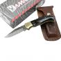 Load image into Gallery viewer, TheBoneEdge 6.5&quot; Damascus Folding Knife Horn Handle Handmade with Sheath
