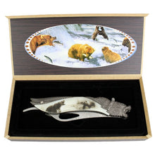 Load image into Gallery viewer, TheBoneEdge 8.5&quot; Bear Pattern Handle Folding Knife With Gift Box

